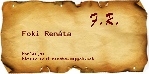 Foki Renáta névjegykártya